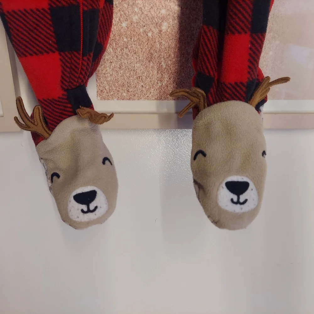 4 Carter's Christmas sleepers,  12 months
